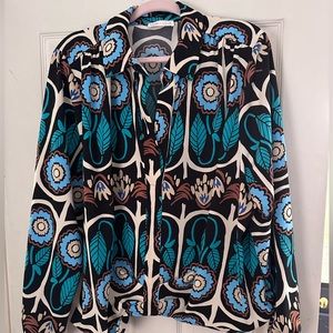 NWOT Intempo 3X Twist Front Floral Blouse